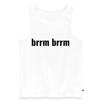 brrm brrm - Men's Premium Organic Tank Top - white - Front - Michal (187cm)