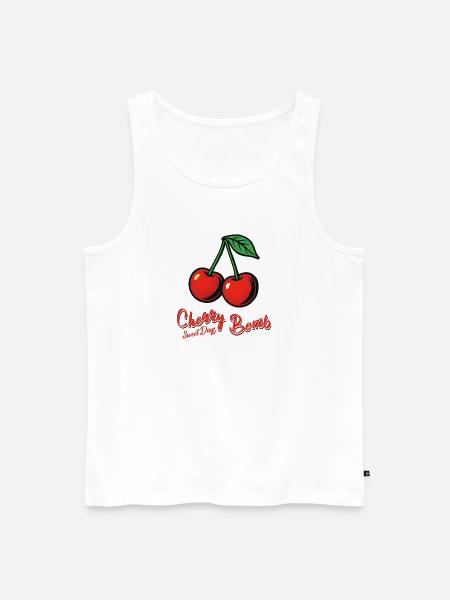 Kirsch-Mädchen - Männer Premium Bio Tank Top - Weiß