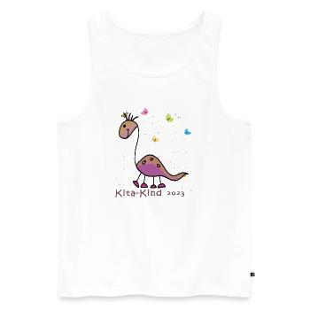 Kindergarten 2023 - Männer Premium Bio Tank Top - Weiß - Vorne - Michal (187cm)