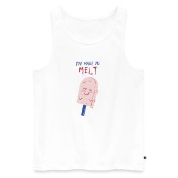 you make me melt icecream - Männer Premium Bio Tank Top - Weiß - Vorne - Michal (187cm)
