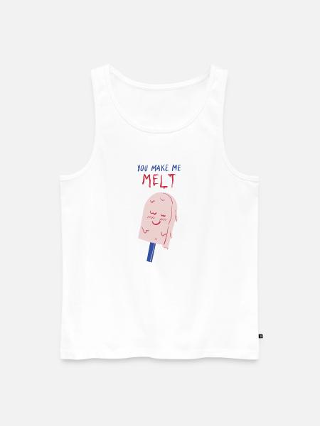 you make me melt icecream - Men's Premium Organic Tank Top - white