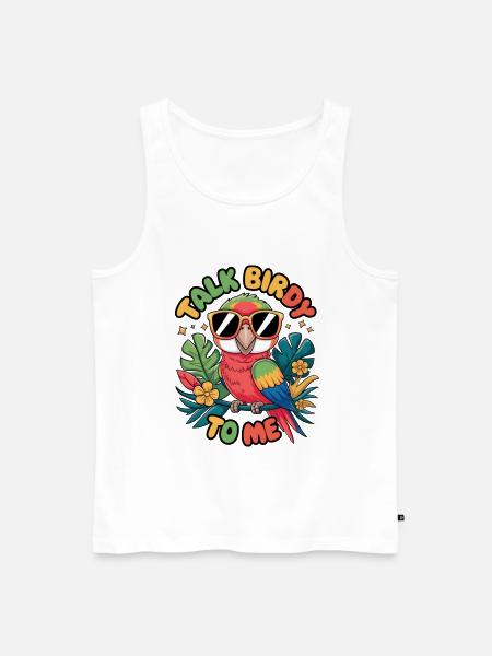 Talk Birdy To Me - Men's Premium Organic Tank Top - white