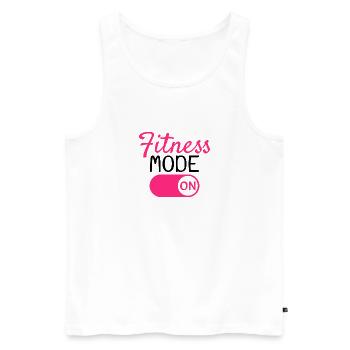 Mode fitness activé - Débardeur bio Premium Homme - blanc - Devant - Michal (187cm)