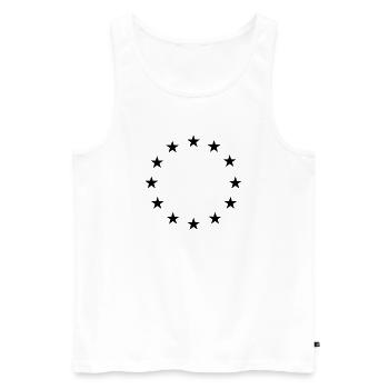 Star Circle Logo - Männer Premium Bio Tank Top - Weiß - Vorne - Michal (187cm)