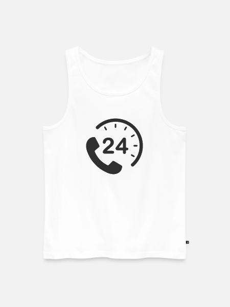 24/7 h Service - Men's Premium Organic Tank Top - white