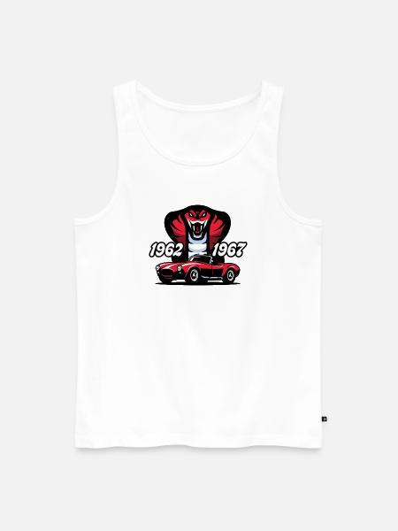 The Red Snake - Men's Premium Organic Tank Top - white
