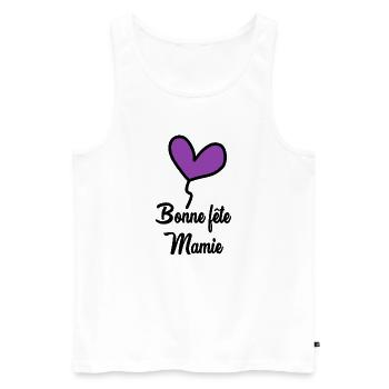 BONNE FÊTE MAMIE - Débardeur bio Premium Homme - blanc - Devant - Michal (187cm)