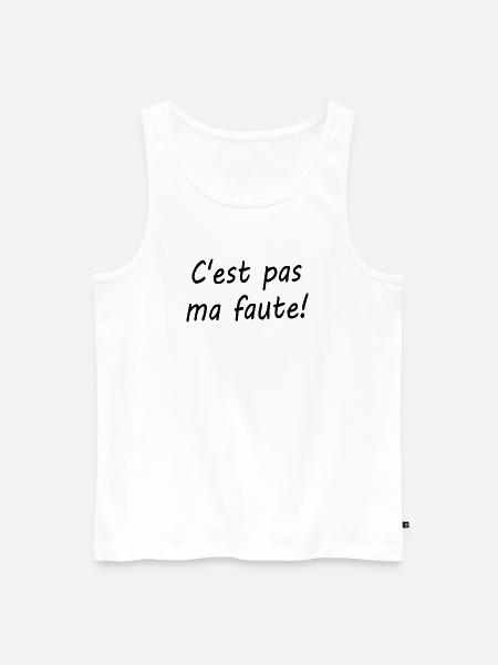 C'est pas ma faute ! - Débardeur bio Premium Homme - blanc