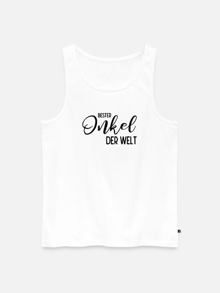 Bester Onkel der Welt - Männer Premium Bio Tank Top - Weiß