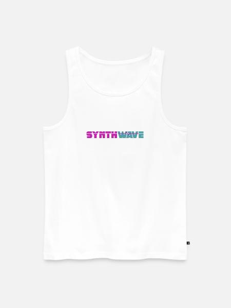 Synthwave - Männer Premium Bio Tank Top - Weiß