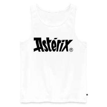 Asterix & Obelix - Asterix Logo - Männer Premium Bio Tank Top - Weiß - Vorne - Michal (187cm)