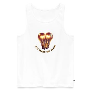 You Make Me Glow - Männer Premium Bio Tank Top - Weiß - Vorne - Michal (187cm)