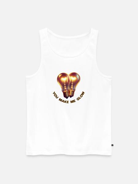You Make Me Glow - Men's Premium Organic Tank Top - white