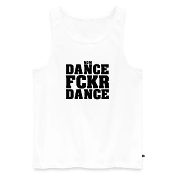 Danse Fckr Danse - Débardeur bio Premium Homme - blanc - Devant - Michal (187cm)