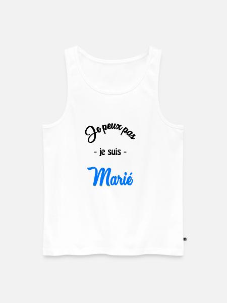 JE PEUX PAS. MARIE - Débardeur bio Premium Homme - blanc