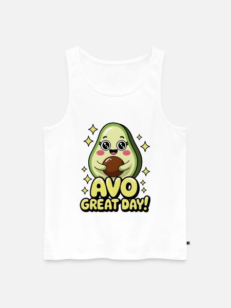 Avo Great Day! - Men's Premium Organic Tank Top - white
