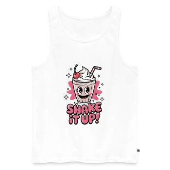 Shake It Up - Men's Premium Organic Tank Top - white - Front - Michal (187cm)