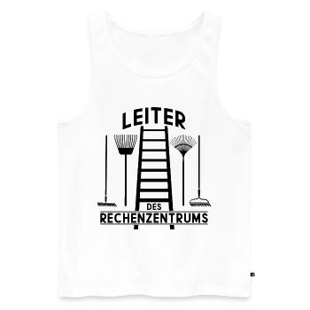 LEITER DES RECHENZENTRUMS - Männer Premium Bio Tank Top - Weiß - Vorne - Michal (187cm)