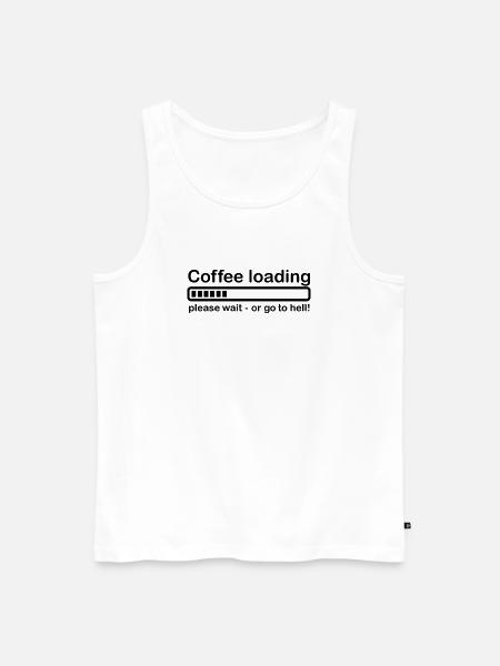 Coffee loading - Men's Premium Organic Tank Top - white