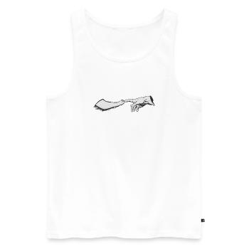 Gott Hunde und Michelangelo Vintage - Männer Premium Bio Tank Top - Weiß - Vorne - Michal (187cm)