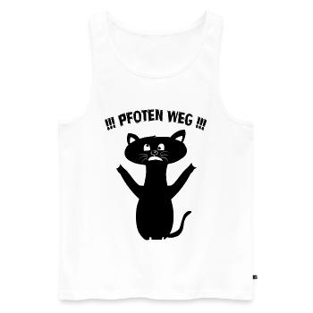 Pfoten weg - Männer Premium Bio Tank Top - Weiß - Vorne - Michal (187cm)