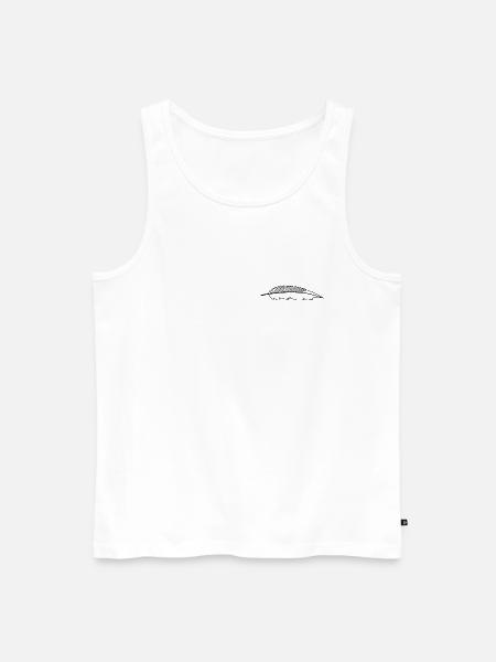feather - Men's Premium Organic Tank Top - white