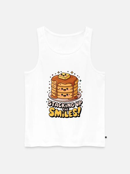 Staking Up The Smiles! - Men's Premium Organic Tank Top - white