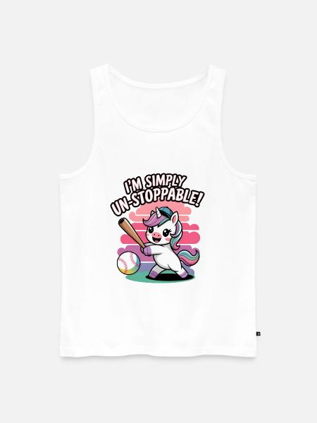 I'm Simply Un-stoppable! - Men's Premium Organic Tank Top - white