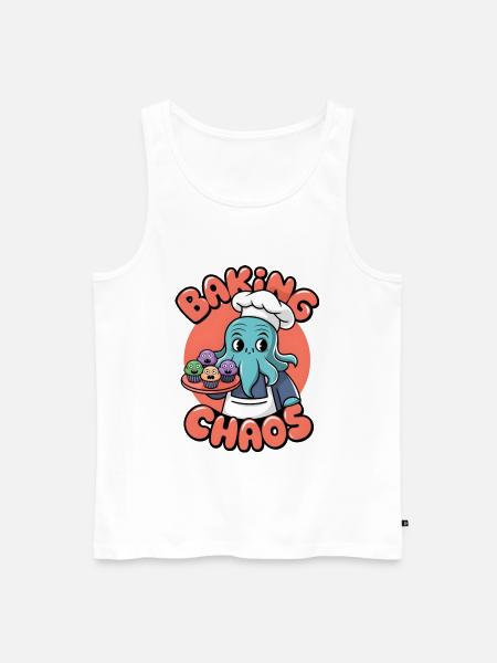 Baking Chaos - Men's Premium Organic Tank Top - white