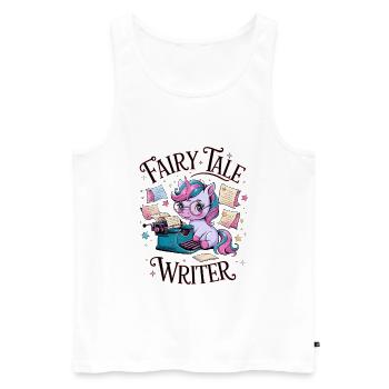 Fairy Tale Writer - Men's Premium Organic Tank Top - white - Front - Michal (187cm)