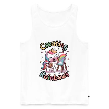 Creating Rainbows - Men's Premium Organic Tank Top - white - Front - Michal (187cm)