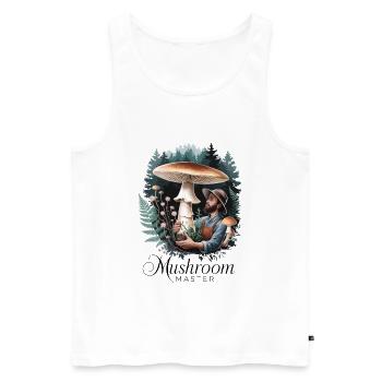 Pilzmeister - Männer Premium Bio Tank Top - Weiß - Vorne - Michal (187cm)
