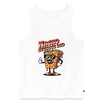 Nacho Average Dad - Men's Premium Organic Tank Top - white - Front - Michal (187cm)