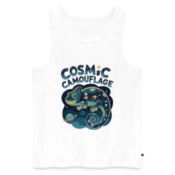 Cosmic Camouflage - Men's Premium Organic Tank Top - white - Front - Michal (187cm)
