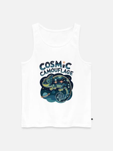 Cosmic Camouflage - Men's Premium Organic Tank Top - white