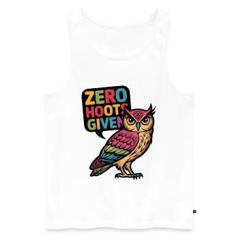 Zero Hoots Given - Men's Premium Organic Tank Top - white - Front - Michal (187cm)