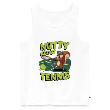 Nutty About Tennis - Débardeur bio Premium Homme - blanc - Devant - Michal (187cm)