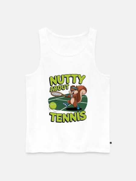 Nutty About Tennis - Men's Premium Organic Tank Top - white