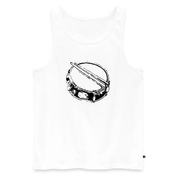 Snare - Drum - Percussion - Musique - Débardeur bio Premium Homme - blanc - Devant - Michal (187cm)