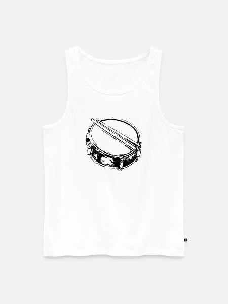 Snare - Drum - Percussion - Music - Men's Premium Organic Tank Top - white