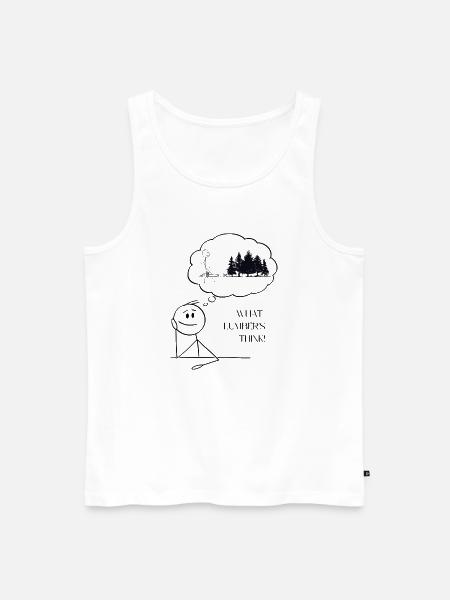 Holzfäller - Männer Premium Bio Tank Top - Weiß