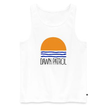 Classic Dawn Patrol - Männer Premium Bio Tank Top - Weiß - Vorne - Michal (187cm)
