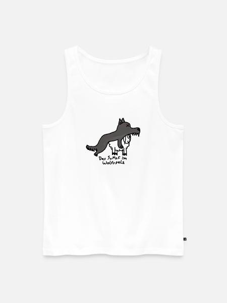 Schof im Wolfspelz - Männer Premium Bio Tank Top - Weiß