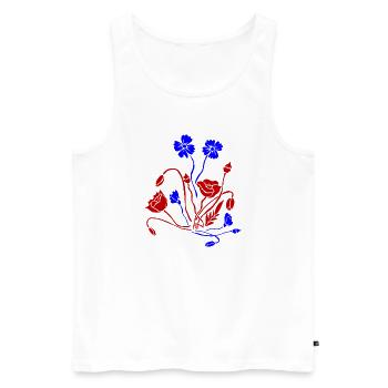 Fleur Picture Fleurs - Débardeur bio Premium Homme - blanc - Devant - Michal (187cm)