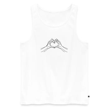 Sincère - Débardeur bio Premium Homme - blanc - Devant - Michal (187cm)