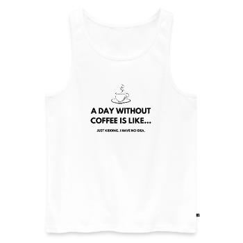 Morning grouch - Men's Premium Organic Tank Top - white - Front - Michal (187cm)