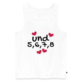 Tanzen Tanz Tanzkurs Rhythmus - Männer Premium Bio Tank Top - Weiß - Vorne - Michal (187cm)