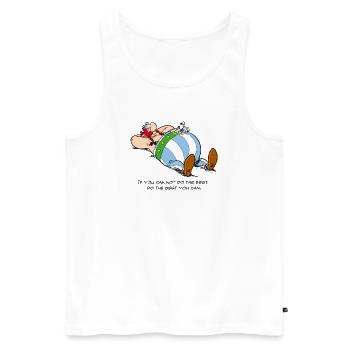 Asterix If You Can Not Do Best - Männer Premium Bio Tank Top - Weiß - Vorne - Michal (187cm)