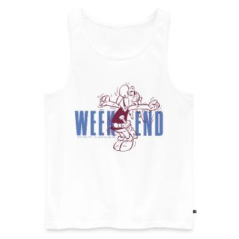 Asterix & Obelix Hoch Die Hände Wochenende - Männer Premium Bio Tank Top - Weiß - Vorne - Michal (187cm)