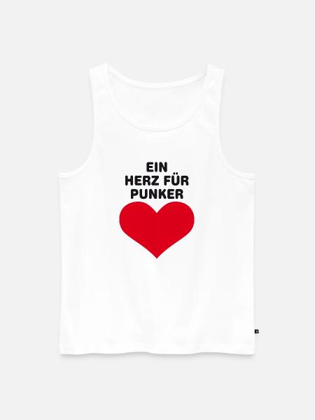 Ein Herz für Punker - Männer Premium Bio Tank Top - Weiß